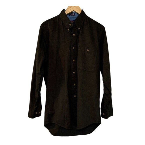 Ralph Lauren Black Boy Scout Tag Vintage Button Front Long Sleeve Shirt 15 1/2 - Picture 1 of 6